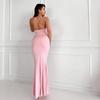 2025 Summer Women's Fashion Sexy Halter Bodycon Backless Dress