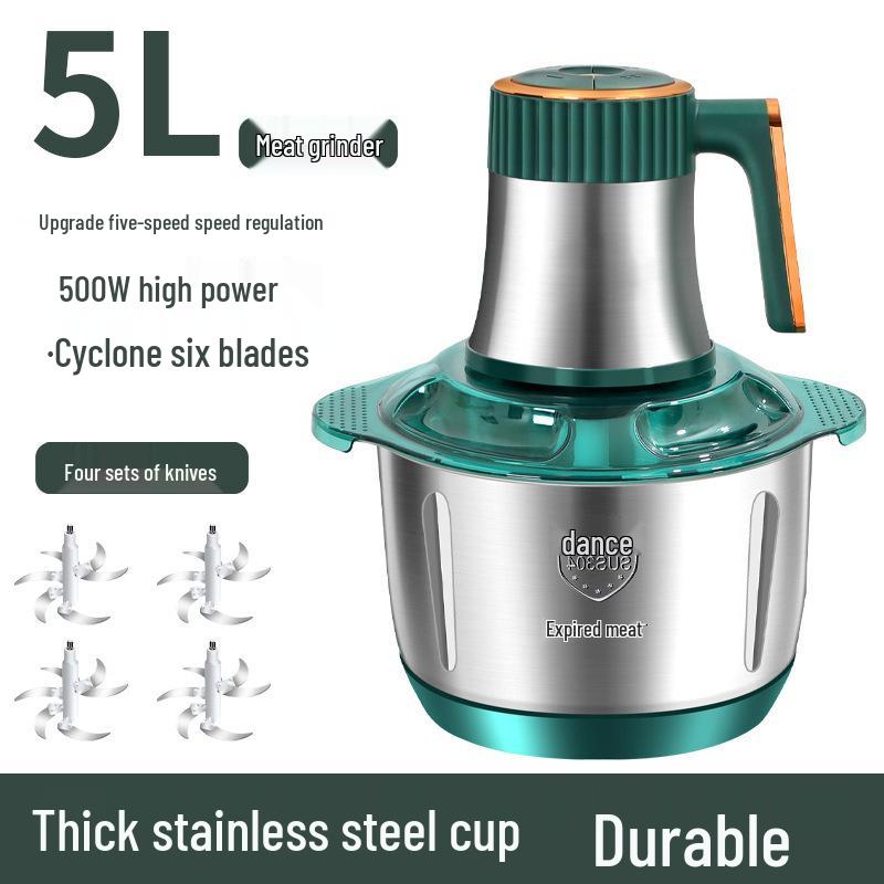 Small Stainless Steel Automatic Meat Grinder & Multi-Functional Food Processor