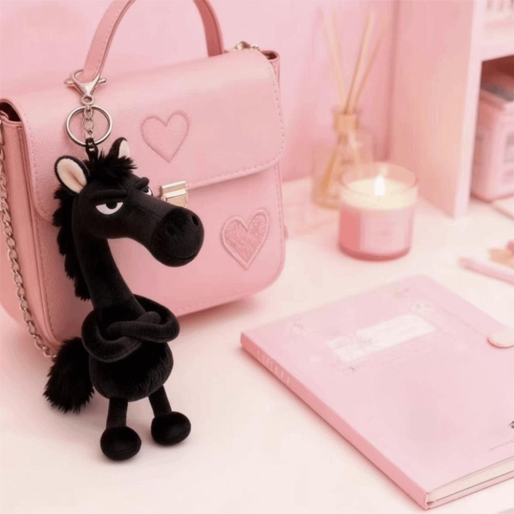 Cartoon Pony Plush Doll Craftsmanship Simulation Horse Toy Cute Horse Keychain  Room Decoration