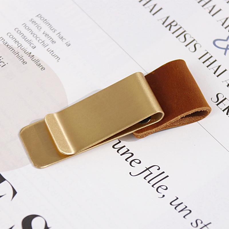 Brass Clip & Pen Holder for Laptops and Planners