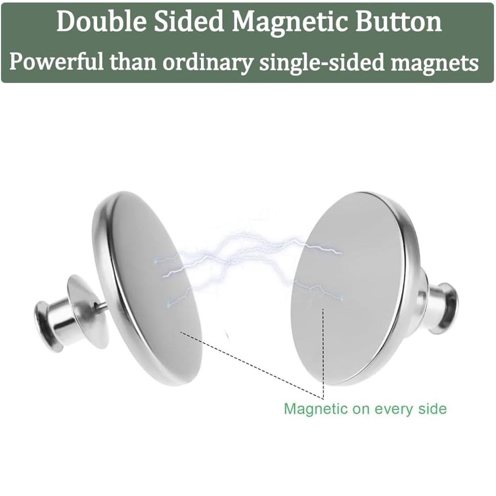 9 Sets Curtain Magnets Closure Double Sided Magnetic Curtain Clips for Prevent Light Leaking Keep Curtain Closed for Home Office