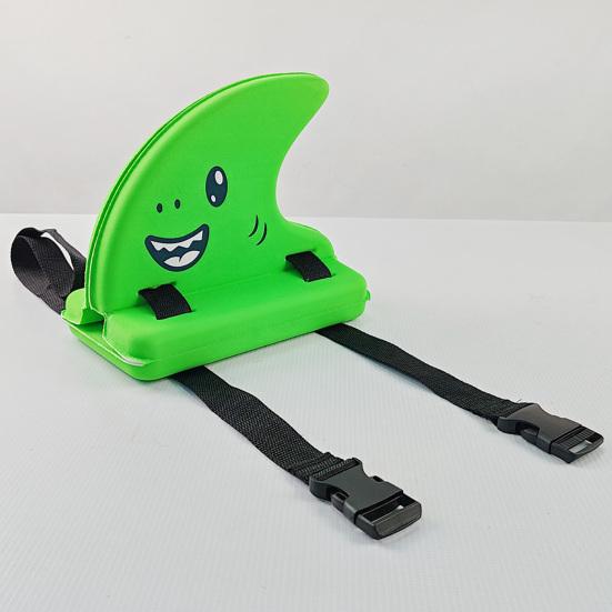Swimming Shark Back Fin Adjustable Belt EVA Cloth Fin Shaped Float Freestyle Training Aid Toddlers Boys Girls Safety Swimming Gear