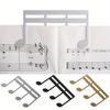 1PC Pianos Stands Song Book Page Holder Clip Music Note Sheet Metal For Music Book Speech Draft Cooking Recipe Magazines Newspapers