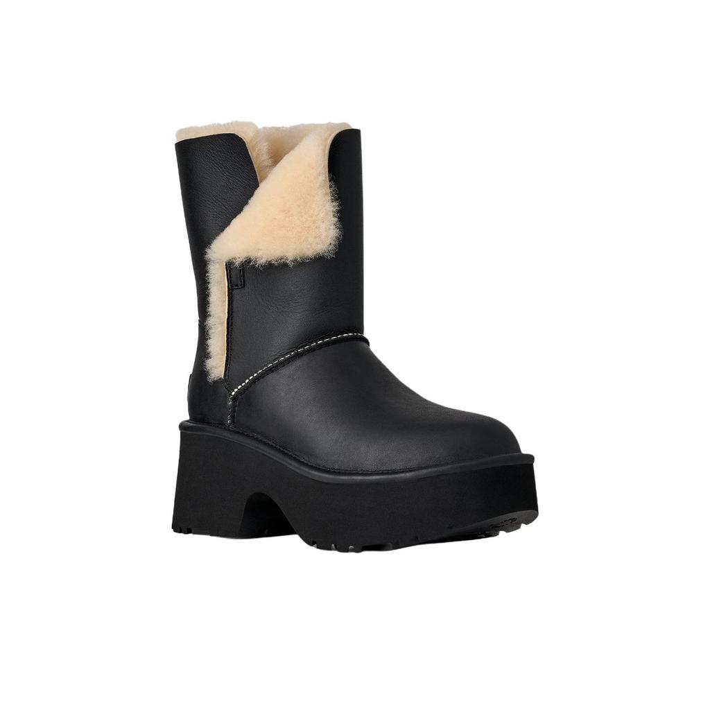 UGG Classic Novelty Esmee Warm Leather Fashionable Snow Boots Women boots Black 1172590-BLK