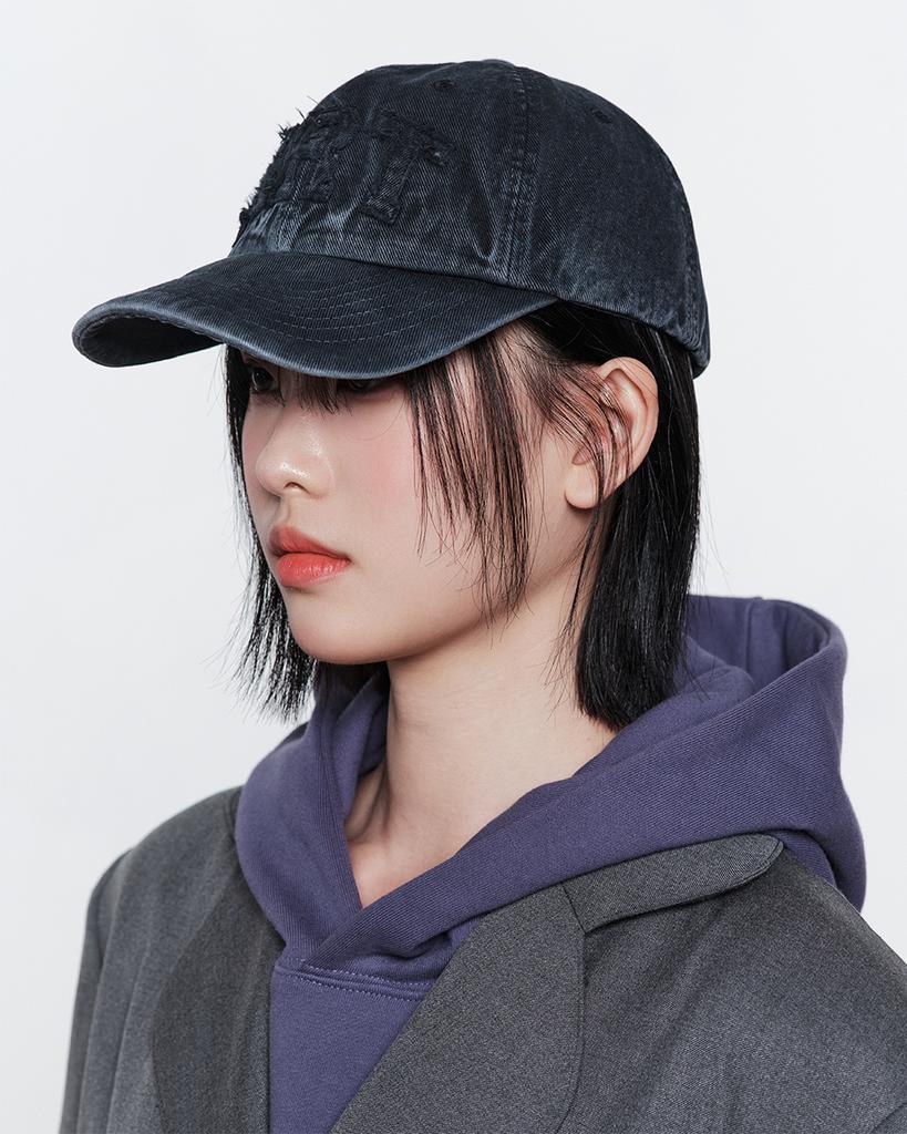 THEMUSEUMVISITOR Art Patchwork Dyed Ball Cap (Black)