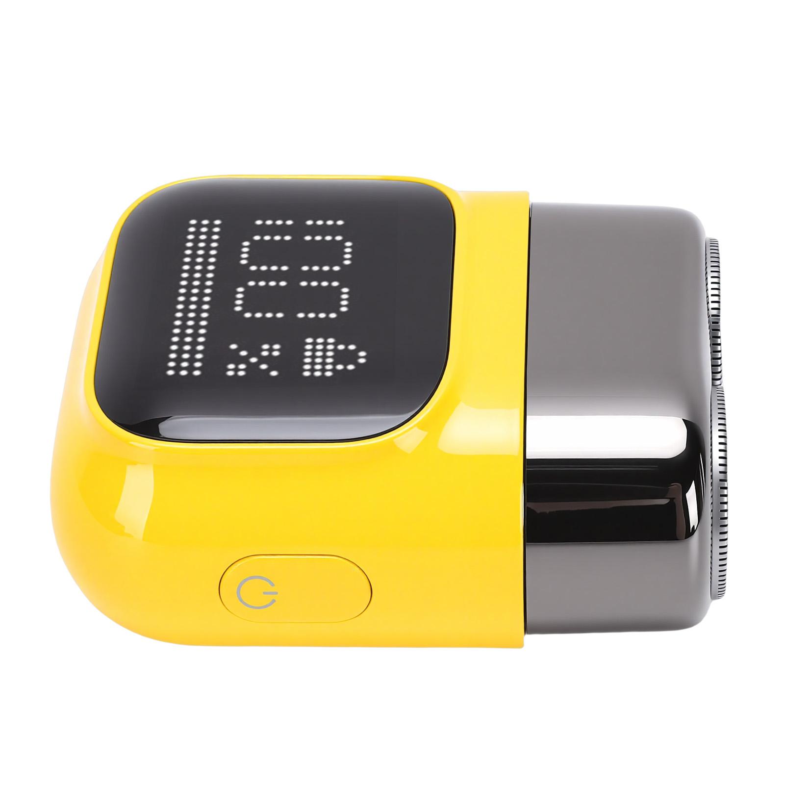 

Electric Beard Trimmer LCD Display Water Proof Portable Shaving Tool for Home Travel Use Yellow жёлтый