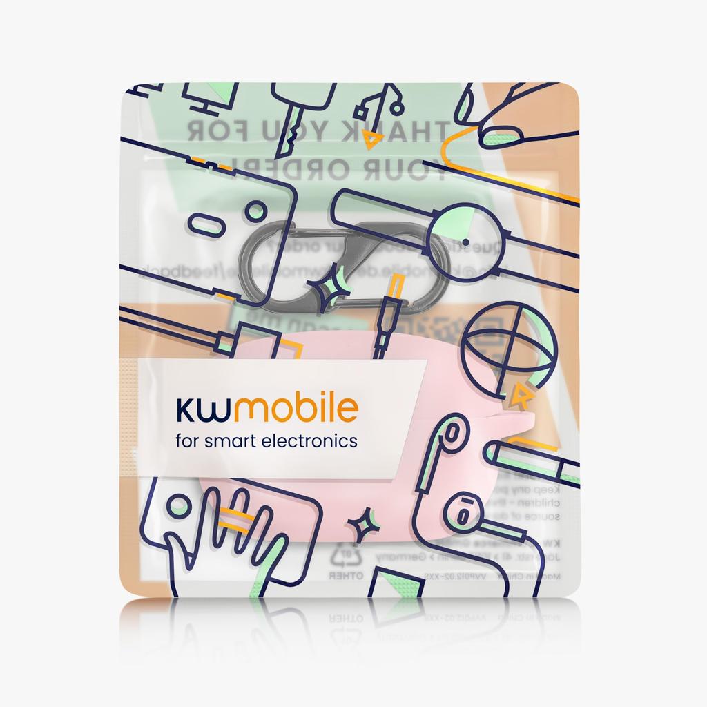 Kwmobile Earphone Case for Sony Wireless Drop Antique Pink WF-1000XM5 - Earphones, Silicone, Protection,