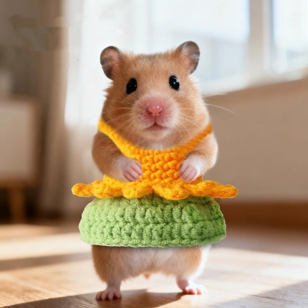 Warm Hamster Knitted Skirt Cute Hamster Clothes Hamster Outfits Animals Dress Outing Wear