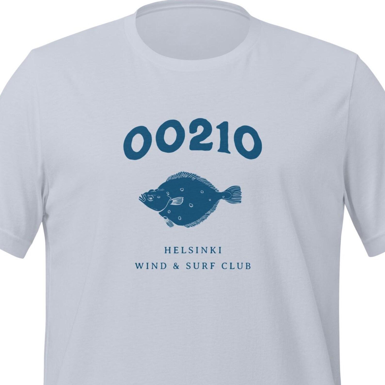 Helsinki Wind & Surf Club T-Shirt, Minimalist Surf Tee 2XL