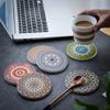 Mandala Blume Tasse Untersetzer Rund Keramik Tischsets Rutschfeste Tischmatte Isolierte Untersetzer Küchen Dekoration Geschirr Heim Dekoration