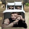 3D Johnny Hallyday bedruckte Bettwäsche-Sets exquisites Bettwaren-Set Bettbezug Steppbett-Set Bettwäsche-Set Luxus Geburtstagsgeschenk
