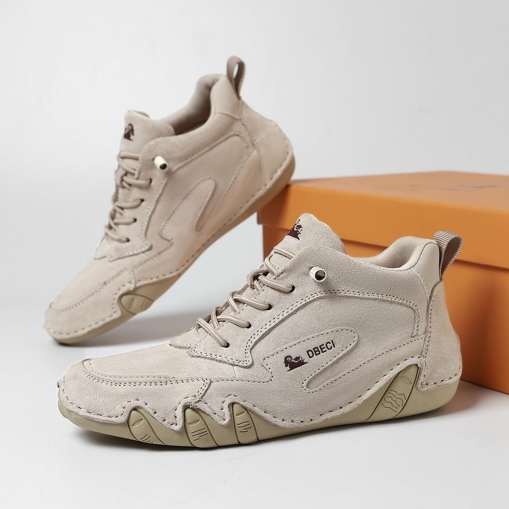 High-top large-size women's shoes first-layer leather women's Martin boots autumn and winter short boots sports and leisure shoes versatile leather