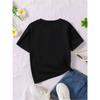 European Sizes Cute Capybara and Egg Girls' Pure Knit Top - Soft, Non-Stretch Fabric, Crew Neck, Great for Summer Outdoors and Gifts