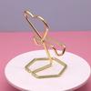 Heart-Shaped Phone Stand Metal Phone Rack Phone Accessories Business Card Stand  Desktop