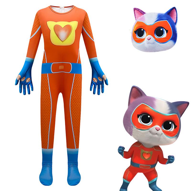 SuperKitties Super Kaķēni Kaķēnu Kostīms Cosplay