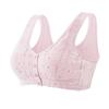 Plus-size Bra for Middle-aged and Elderly Women Comfortable Vest Style Front Opening Breathable Cotton Lining