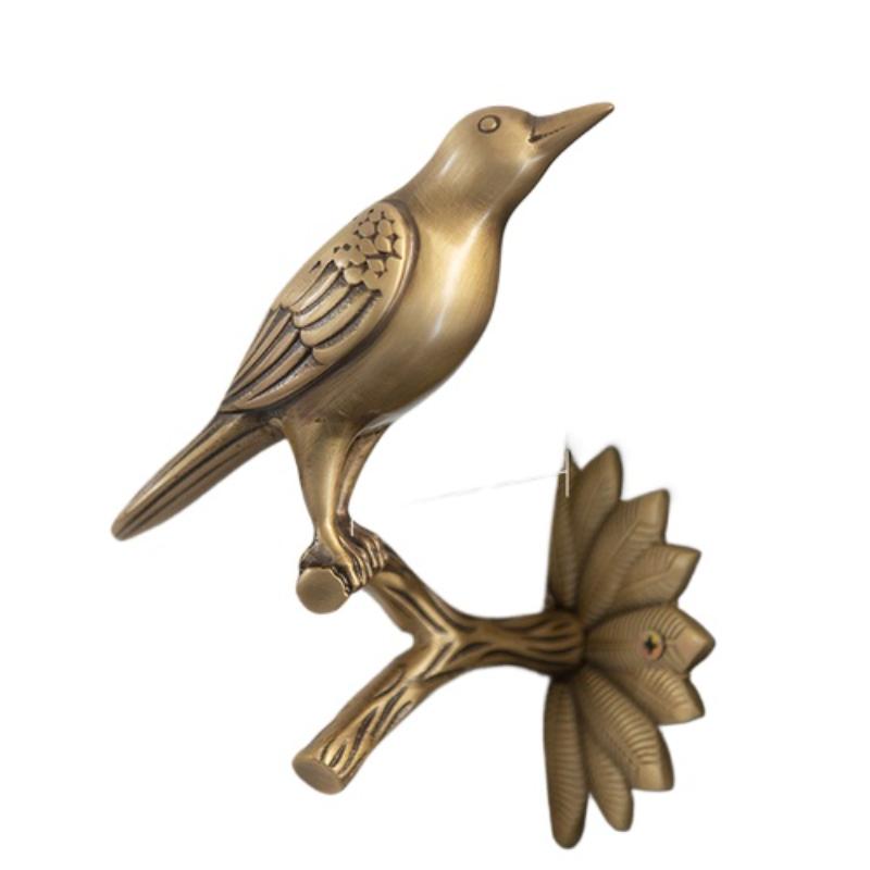 Antique Brass Wall Hanging Fixed Curtain Hook Bathroom Towel Towel Shelf Brass Gold Bird Wall Hanging Living Room Decoration New