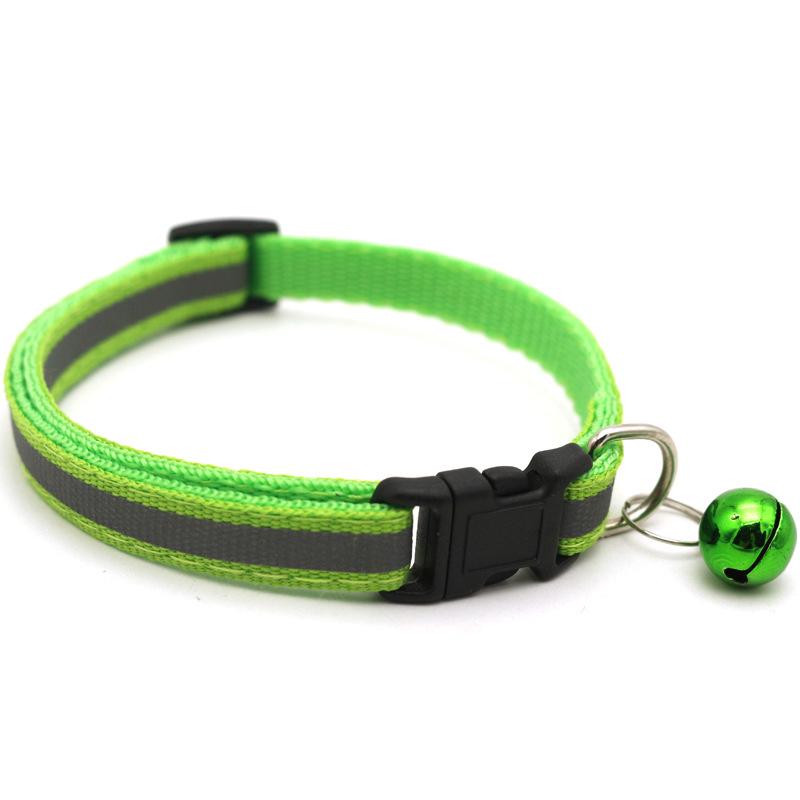 Reflective Adjustable Pet Collar with Bell for Small Dogs and Cats - Anti-Lost Design