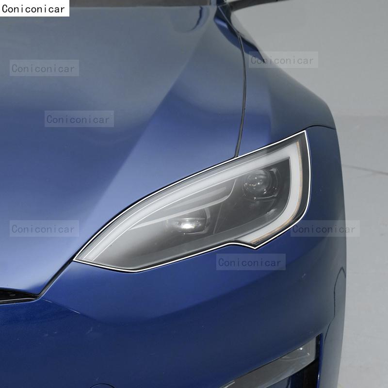 Für TESLA Model S 2017-2024 Autoscheinwerfer Transparent TPU Schutzfolie Frontlicht Tönung Farbwechsel Aufkleber Zubehör
