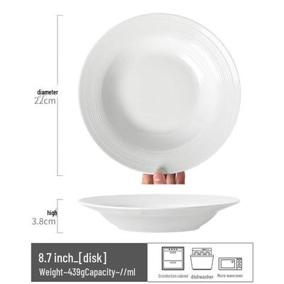 ZISIZ Ceramic Straw Hat Dessert Plate