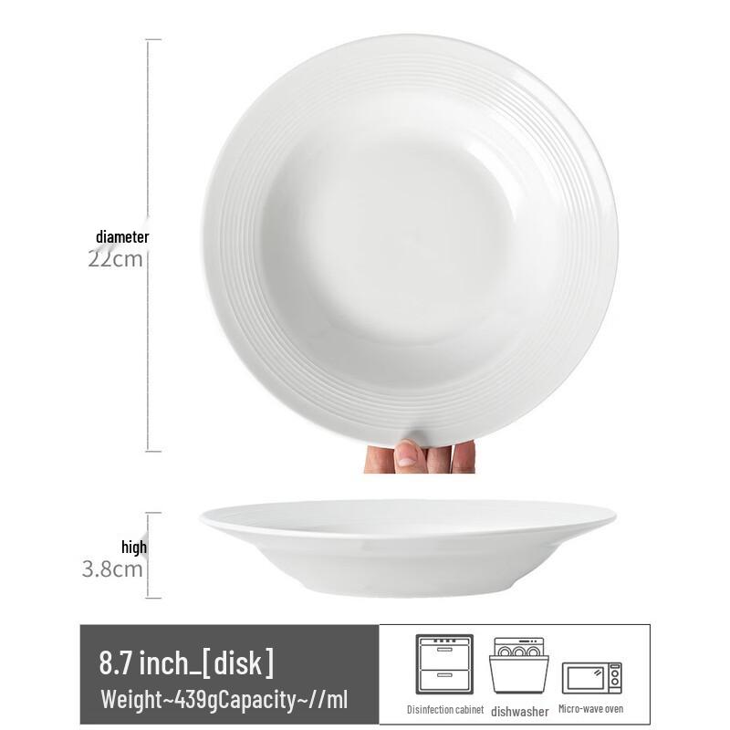 ZISIZ Ceramic Straw Hat Dessert Plate