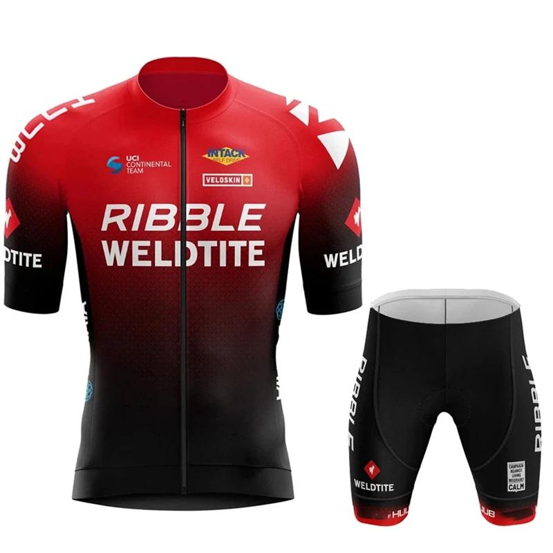 Nuovo Set Maglia da Ciclismo Estiva Traspirante Pro Team Abbigliamento Ciclismo Maglie Bici da Strada Completo Pantaloncini con Bretelle MTB Maglia Culotte