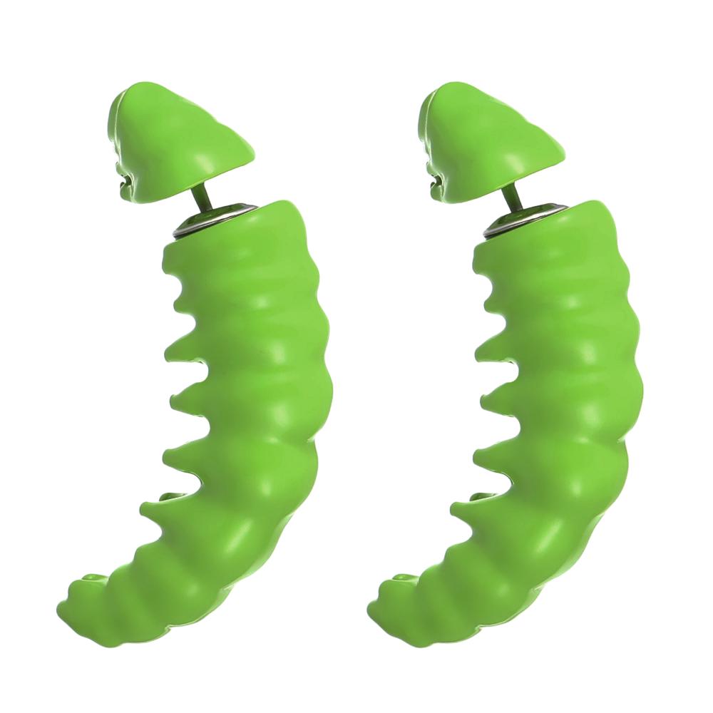 

Уникальные серьги-гусеницы, смешные серьги-пусеты для розыгрыша, личностные серьги-пусеты в виде зеленого червяка, унисекс