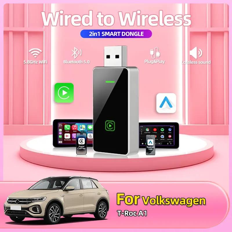 

2025 Беспроводной Car Play Беспроводной Адаптер Умная Мини-Коробка Plug And Play WiFi Быстрое Подключение Автоаксессуары Для Volkswagen T-Roc A1 чёрный