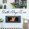 WZ9047 English Slogan Faith Hope Love Bedroom Living Room Beautification Wall Sticker