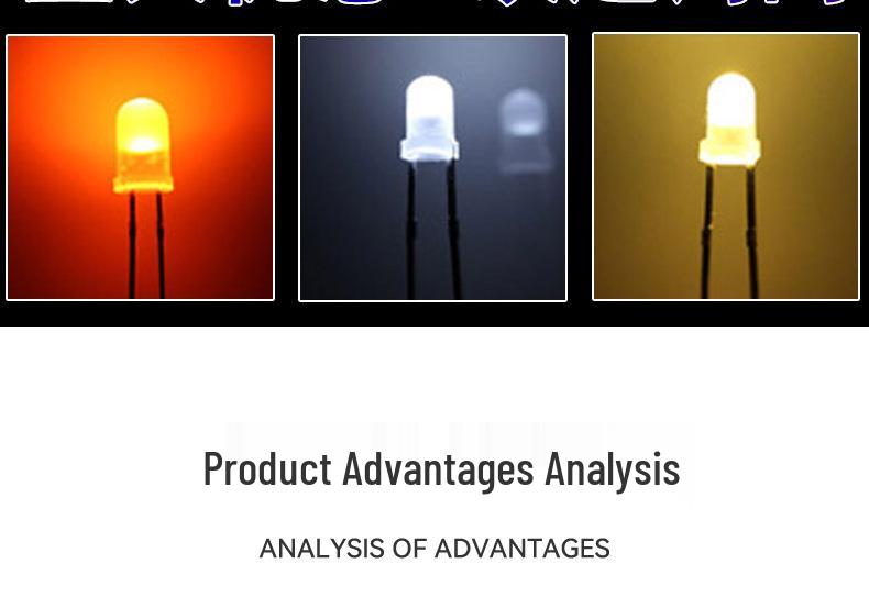 F3 High Brightness Multi-Color 3mm Round Mist LED Beads