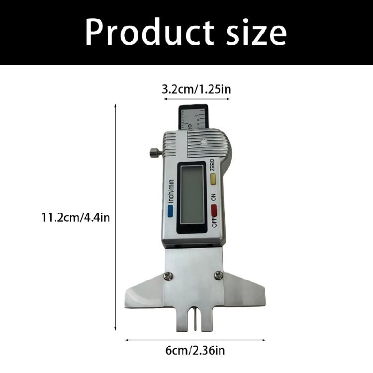 Professional Guitar Digital String Distance Ruler with LCD Display Accurate Measurement Compact for Convenient Handling