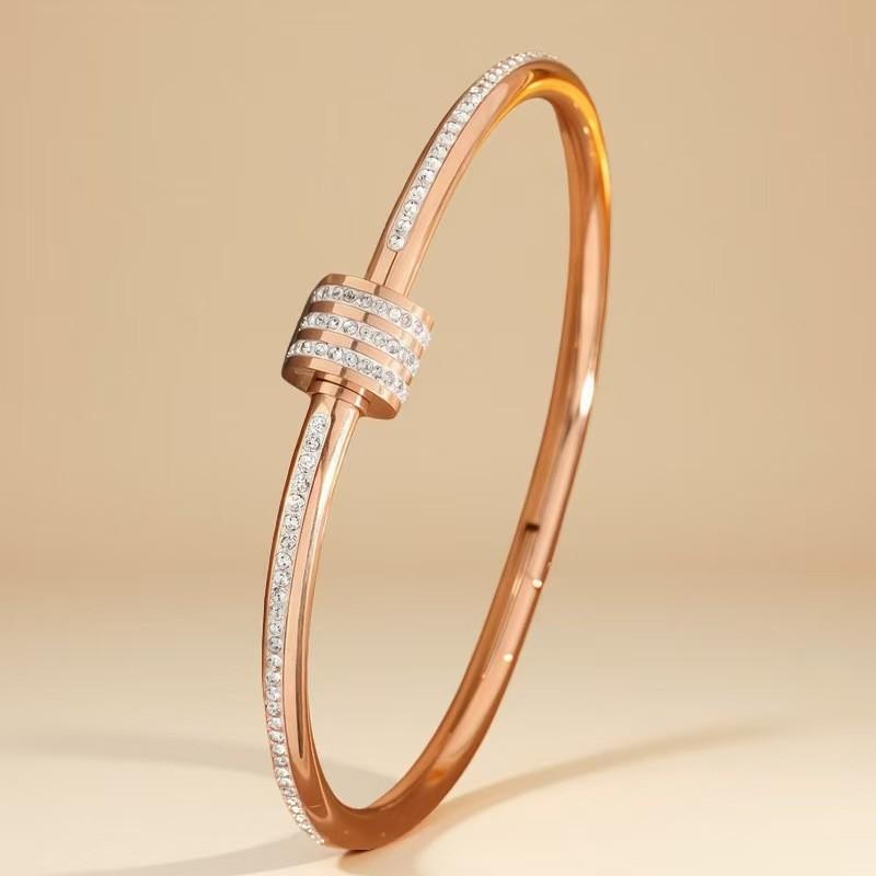 European and American Popular Cross Diamond Pattern Inlaid Brick Xiaoxiangjia Inlaid Bracelet Women's Batch Bracelet