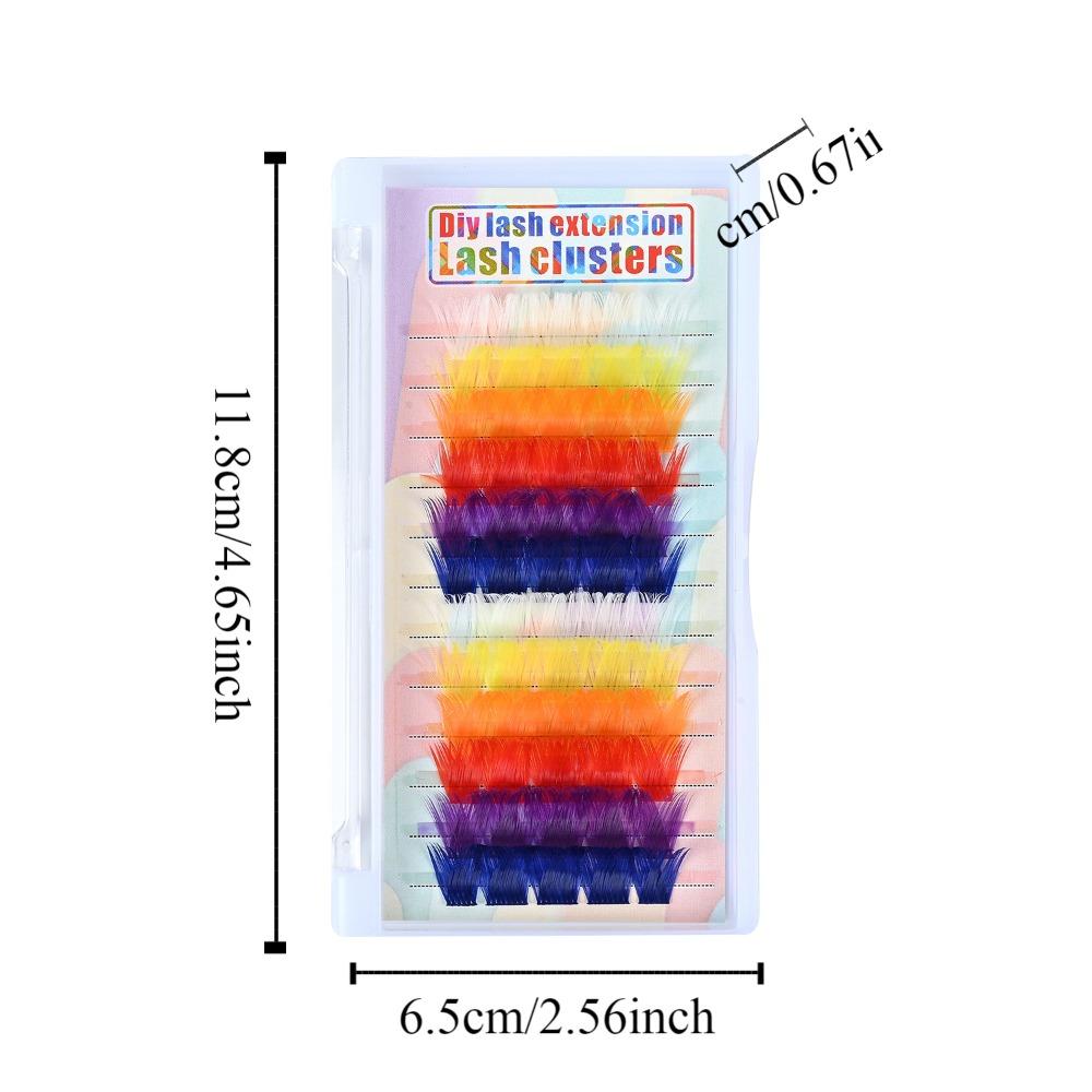 60pcs Curl Wispy Spikes Manga Lashes Mix Color DIY Cluster Lashes Individual False Eyelashes  Women