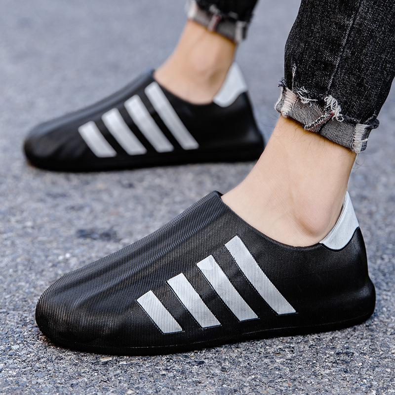 New Women's Summer Rain Shoes Lightweight Couple Outdoor Waterproof Shoes Men's Trend Locomotive Rubber Cover Shoes