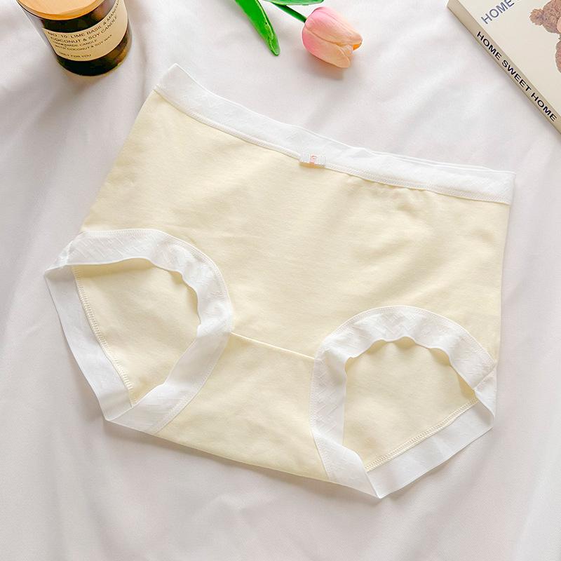 7A Antibacterial Girls' Seamless Macaron Color Briefs with Breathable Pure Cotton Crotch