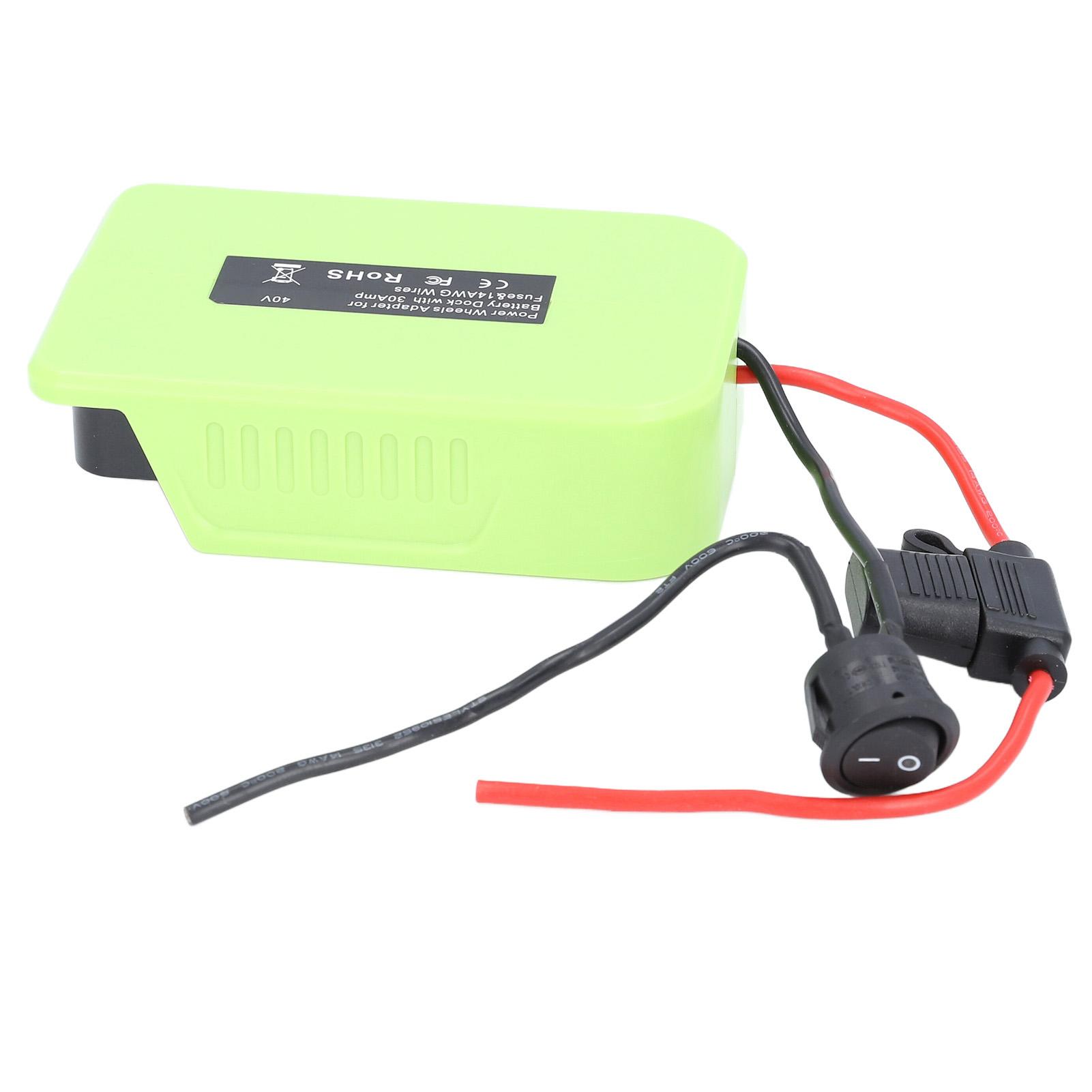 

40V Battery Station Power Connector, Power Tool Adapter with Terminals, 14AWG Wire for Lithium Battery
