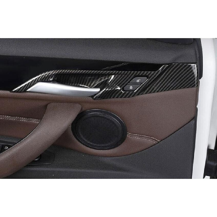 Inner Door Speaker Ring Horn Carbon Fiber Cover Trim 13-19 For BMW 3 4 Series GT