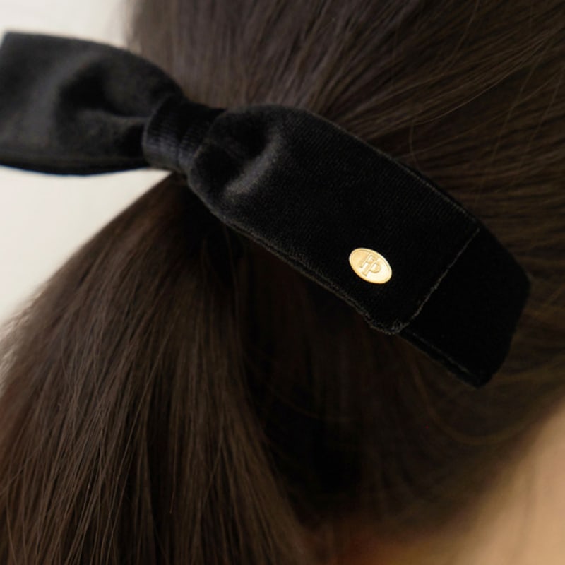 FANTASTIC PLANET velvet layered ribbon hair pin (2colors)