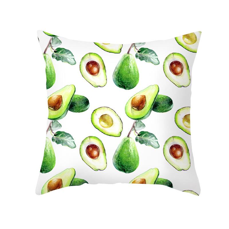 Nordic Sofa Pillow Cover Small Fresh Fruit Print Peach Skin Cushion Cover Office Pillow Cover Home