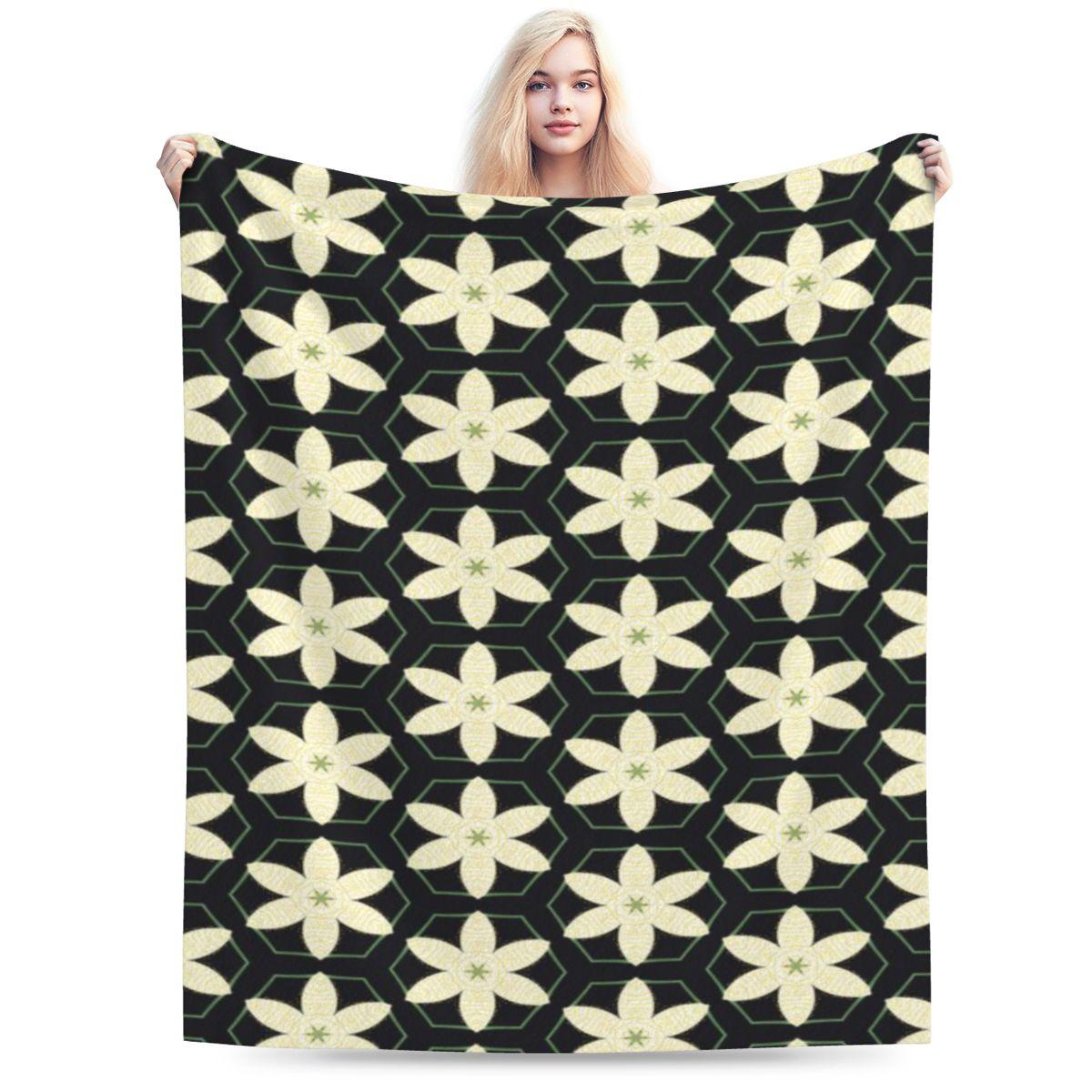 TechnoBotanical Hex Pattern Personalized Soft Gift An UltraSoft Micro Fleece Blanket 75x100cm 30x40in