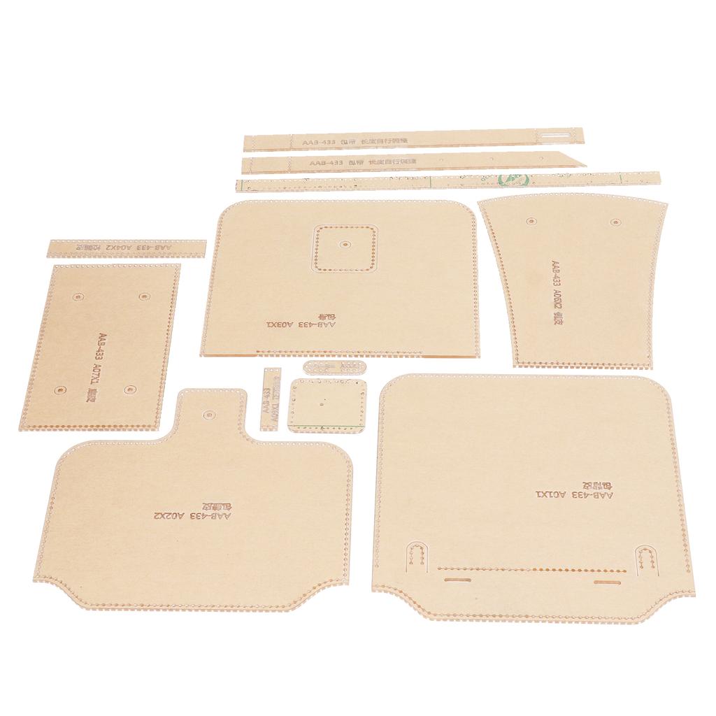 12Pcs Clear Acrylic Shoulder Bag Pattern Template Handbag Pattern Stencil Template for Leather Hand Craft DIY Tool