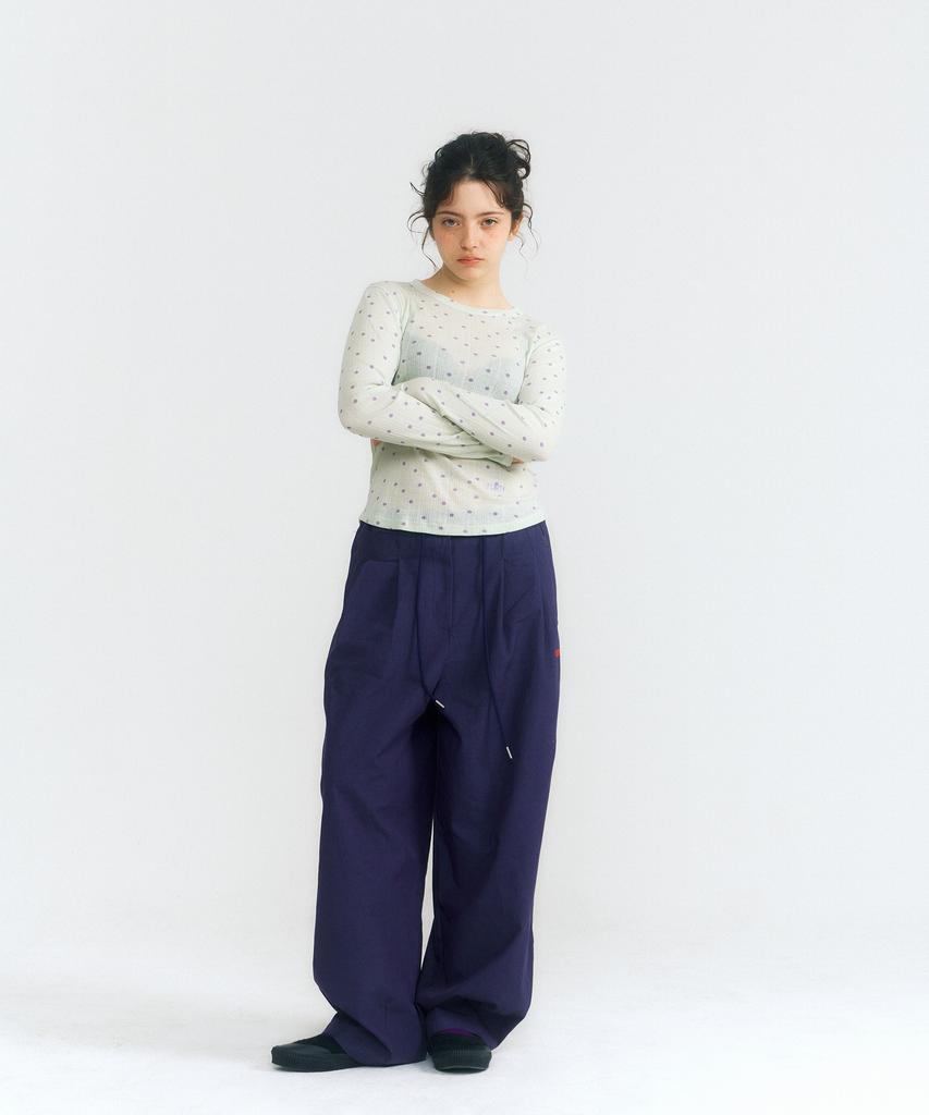 Peulleoti Balloon Fit Point Pants (Navy)