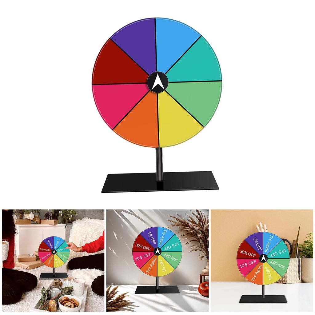 Portable Tabletop Fortune Roulettes Wheel Accessory for Carnivals and Celebration Smooth Rotation and Stability