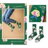ETSMON Crew-length Socks Women Stylish Unique Design Elastic Breathable Floral Pattern Colorful High Crew Length Casual Gift Cotton All-season Unisex
