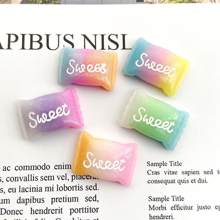 Sweet Gradient Candy Resin Accessories: Handmade Cream Glue Drip Phone Case & Creative Toy.