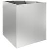 Corner Planter Silver 45 X 45 X 50 Cm Galvanized Steel