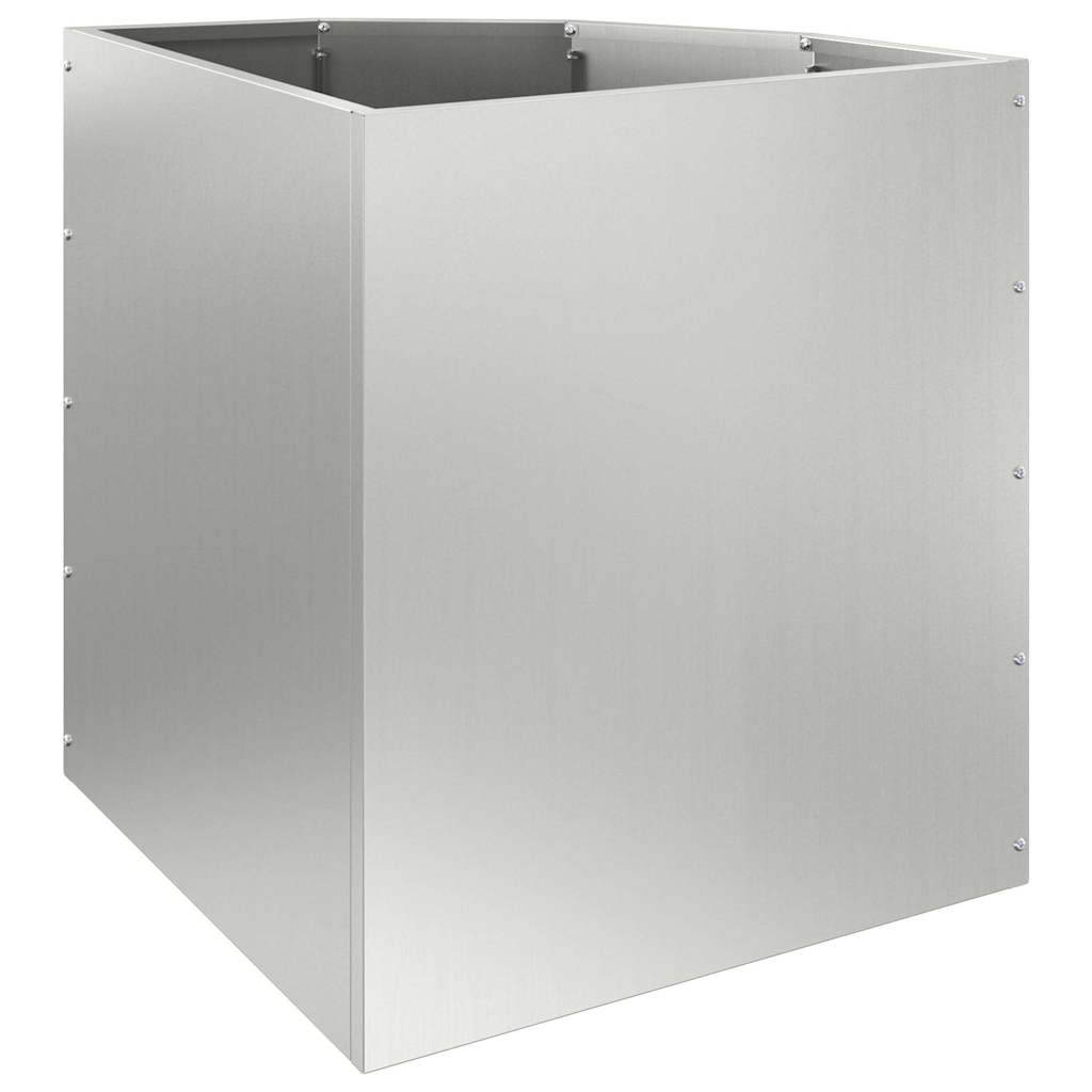 Corner Planter Silver 45 X 45 X 50 Cm Galvanized Steel