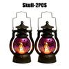 Halloween Decorations LED Ghost Lantern Candle Lights Stump Lanterns Holiday Ambience Ornaments Horror Decoration