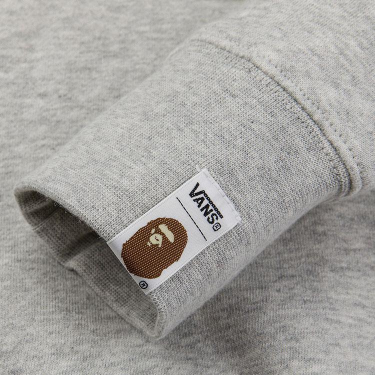 Vans X BAPE Hoodie mit Fleece-Futter und Logo-Print Unisex Oberteile Grau VN0A7XKN448