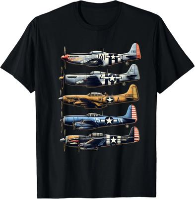 WK2 Flugzeuge P51 Mustang F4U Corsair B17 P47 Thunderbolt T-Shirt
